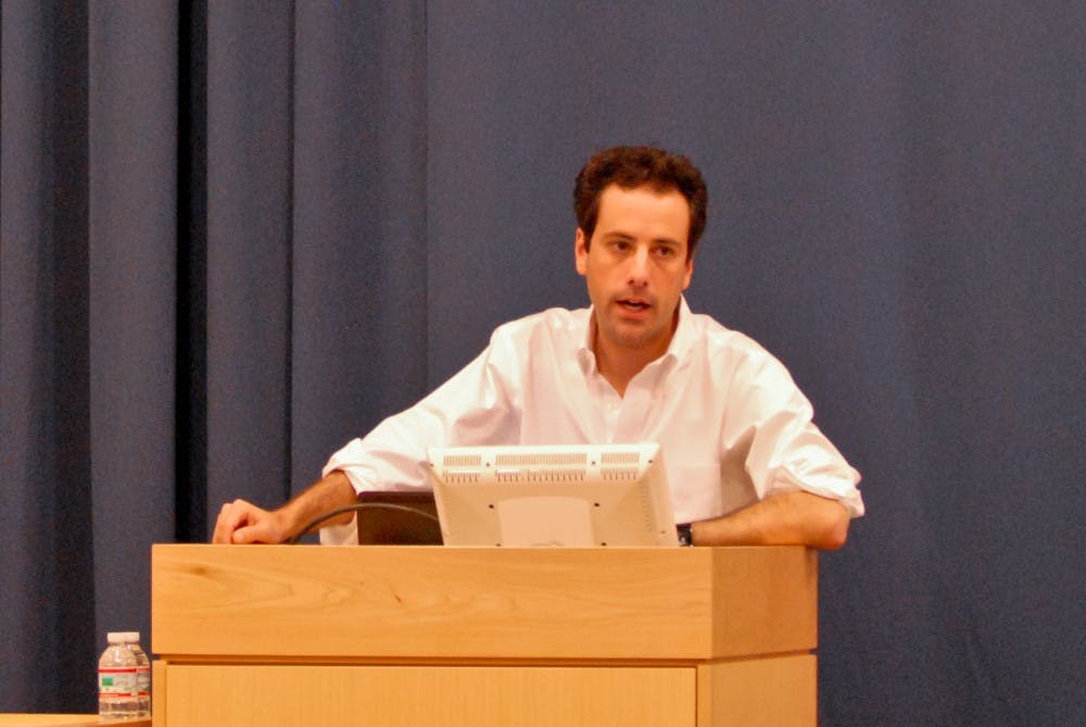 Buzzfeed President and COO Jon Steinberg '99 speaking at Princeton