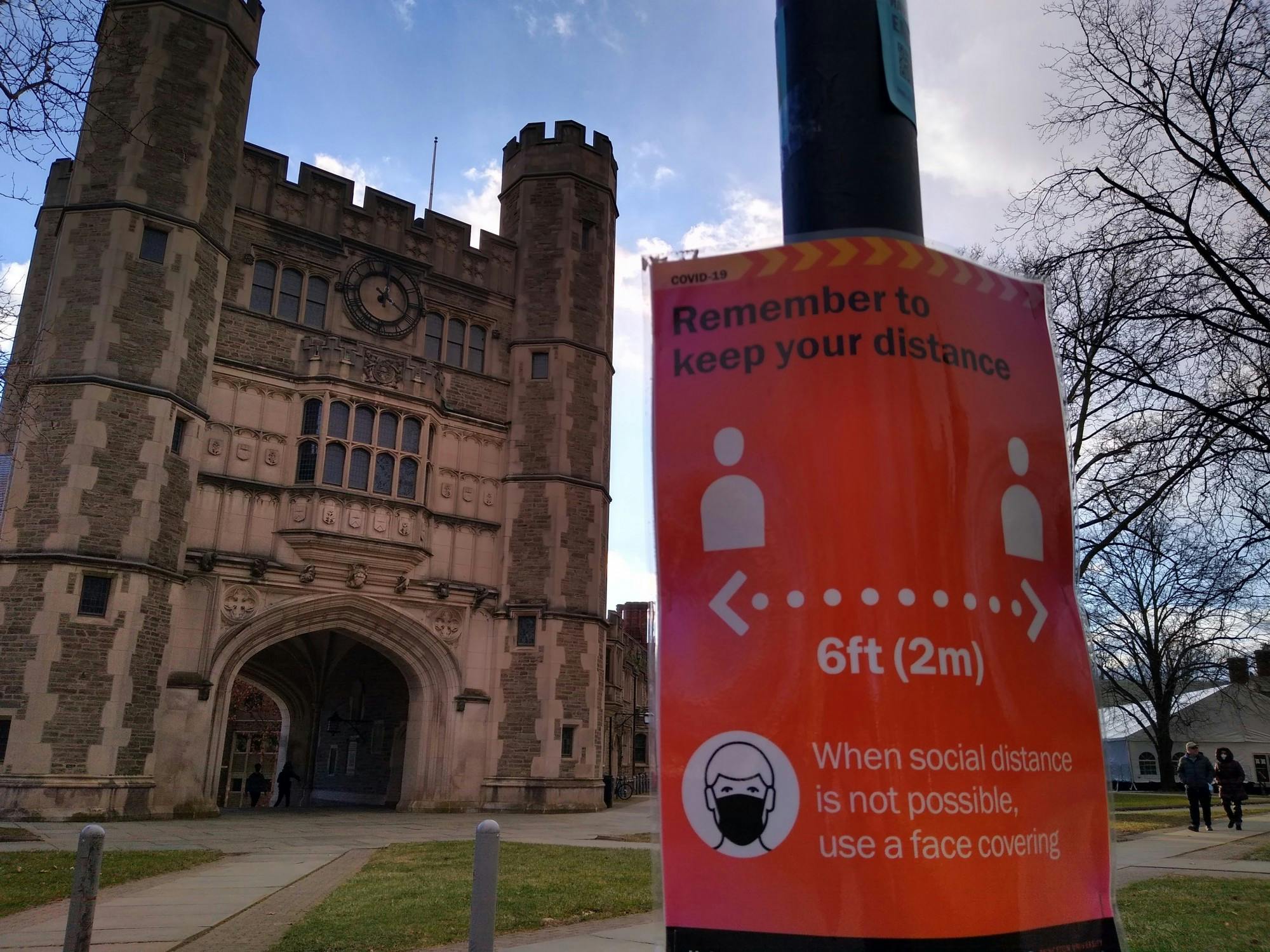 Social distancing on campus