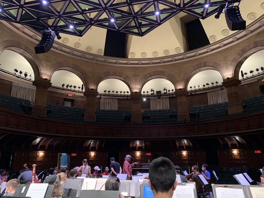 <h5>PUO rehearsal in Richardson Auditorium.</h5>
<h6>Kerrie Liang / The Daily Princetonian</h6>