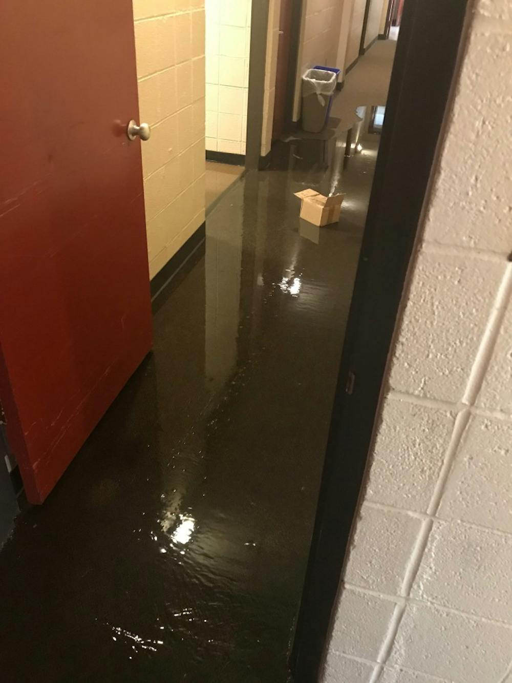 Forbes annex hallway flooding