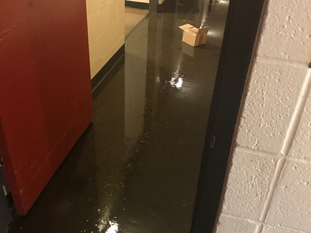 Forbes annex hallway flooding