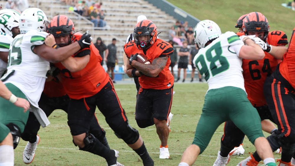 <h5>Freshman running back Ryan Butler in his standout game against Stetson on September 17th.&nbsp;</h5>
<h6>Courtesy of <a href="https://goprincetontigers.com/sports/football/roster/ryan-butler/20216" target="_self">goprincetontigers.com</a>.</h6>