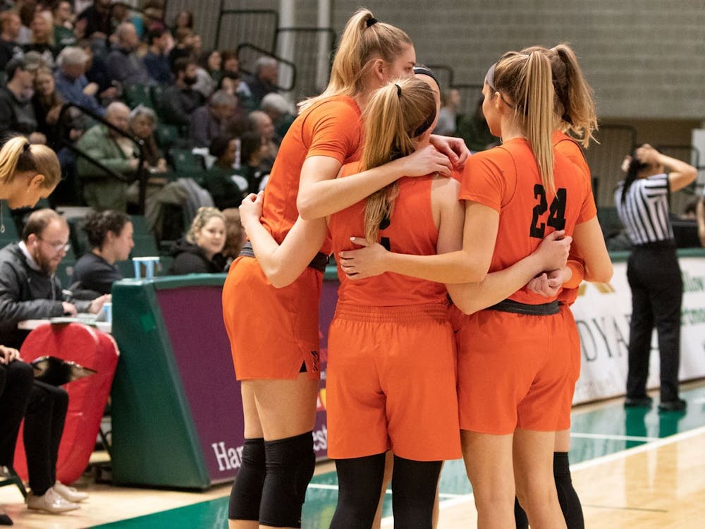 The team huddles during their game against Dartmouth.
Photo Courtesy of Brian LaFountaine / GoPrincetonTigers