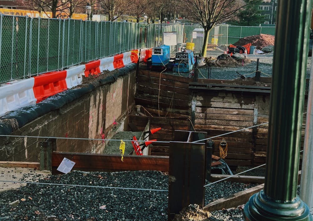 <h5>Image of geoexchange construction outside Whitman College</h5>
<h6>Louisa Gheorghita / The Daily Princetonian</h6>