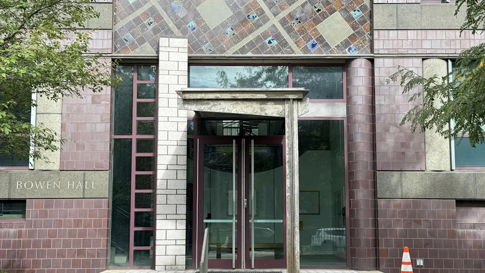 A photo of doors to a building.