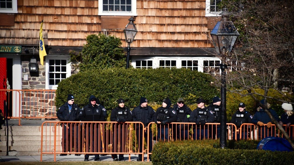 Princeton Police Department in front of Nassau Inn