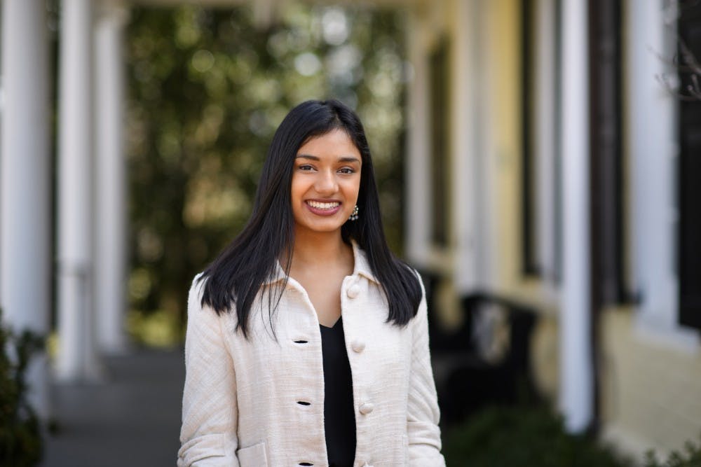 <p>Sarah Varghese ’19, pictured</p>
<p><br></p>
<p>Courtesy of Mike Hotchkiss / Office of Communications</p>