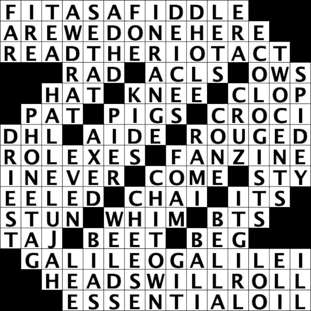 Crossword Solutions: March 14 The Princetonian
