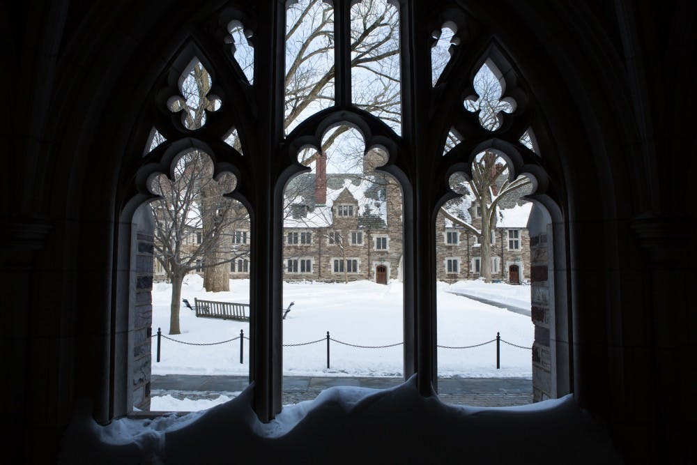 Holder courtyard in snow