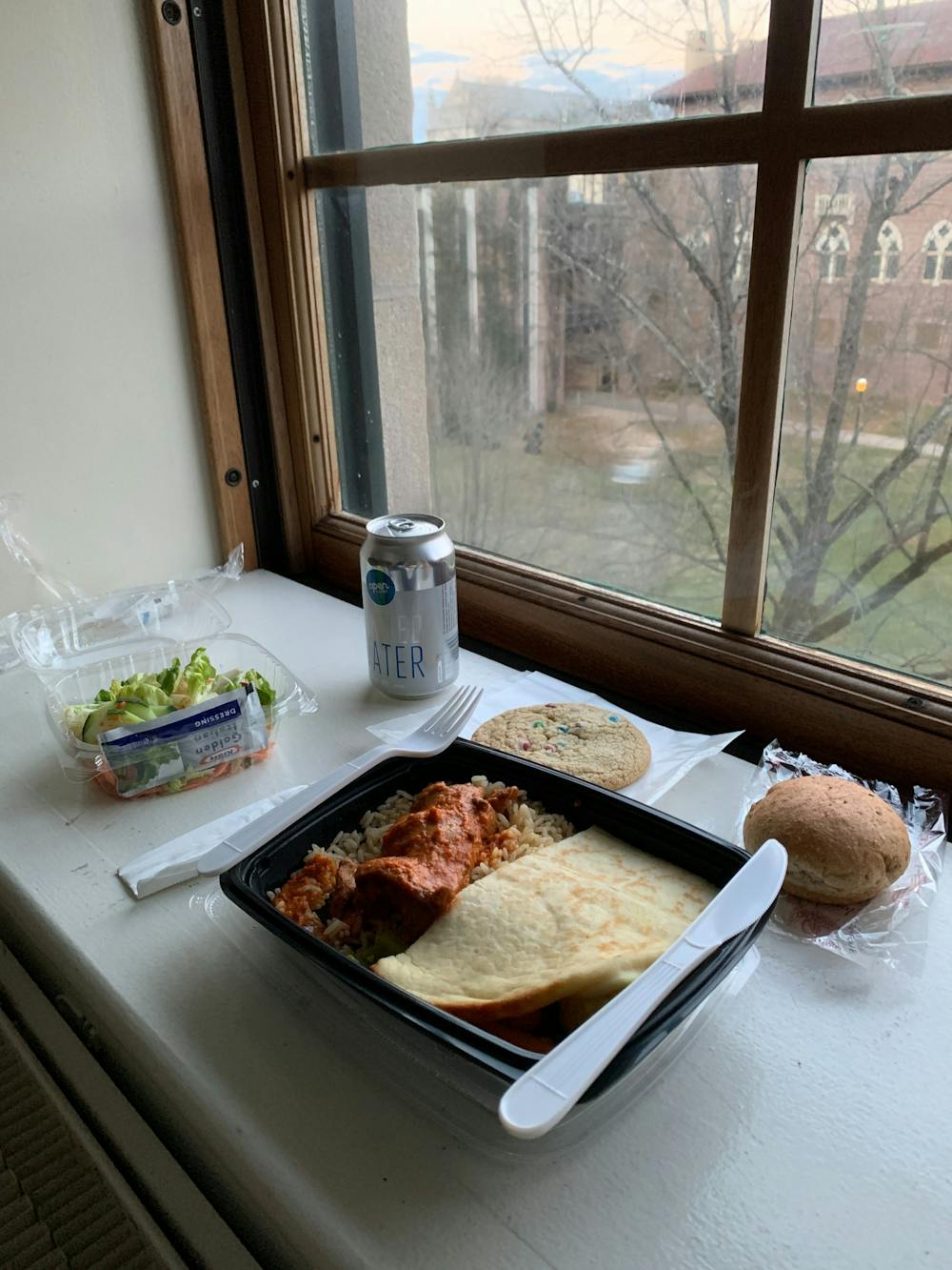 <h5>One dinner in arrival quarantine — Indian Butter Chicken.</h5>
<h6>Jack Allen / The Daily Princetonian</h6>