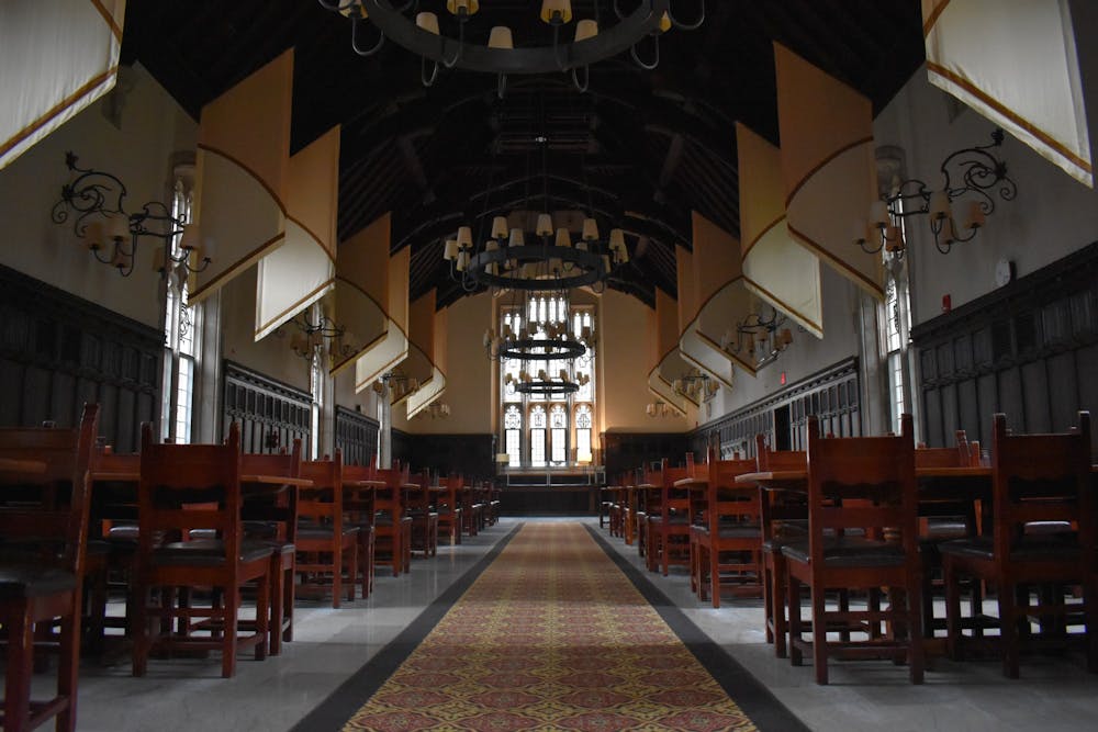 <h5>The Mathey College dining hall.&nbsp;</h5>
<h6>Mark Dodici / The Daily Princetonian</h6>