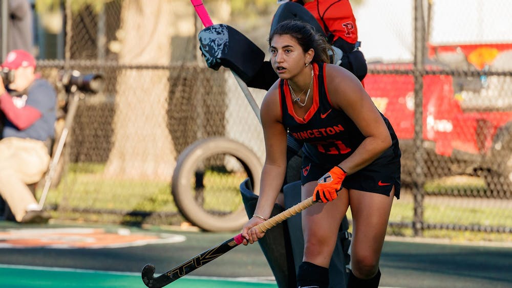 <h5>Princeton played their third overtime battle in just eight days.</h5>
<h6>Courtesy of Shelley M. Szwast at <a href="https://goprincetontigers.com/news/2022/9/25/field-hockey-princeton-falls-to-lafayette-in-overtime.aspx" target="_self">GoPrincetonTigers.com.</a></h6>