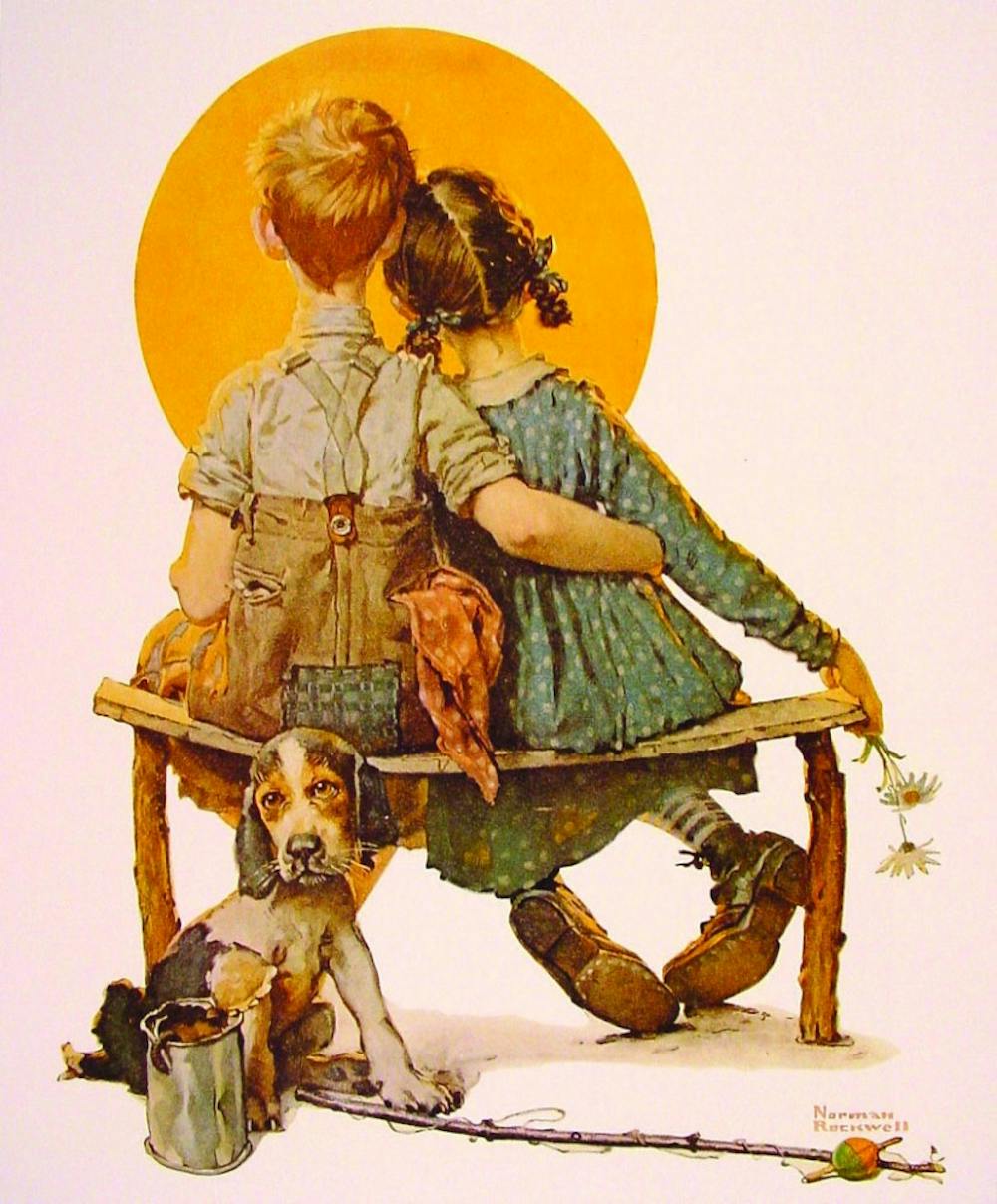 birl_and_girl_gazing_at_the_moon_norman_rockwell_wikiart