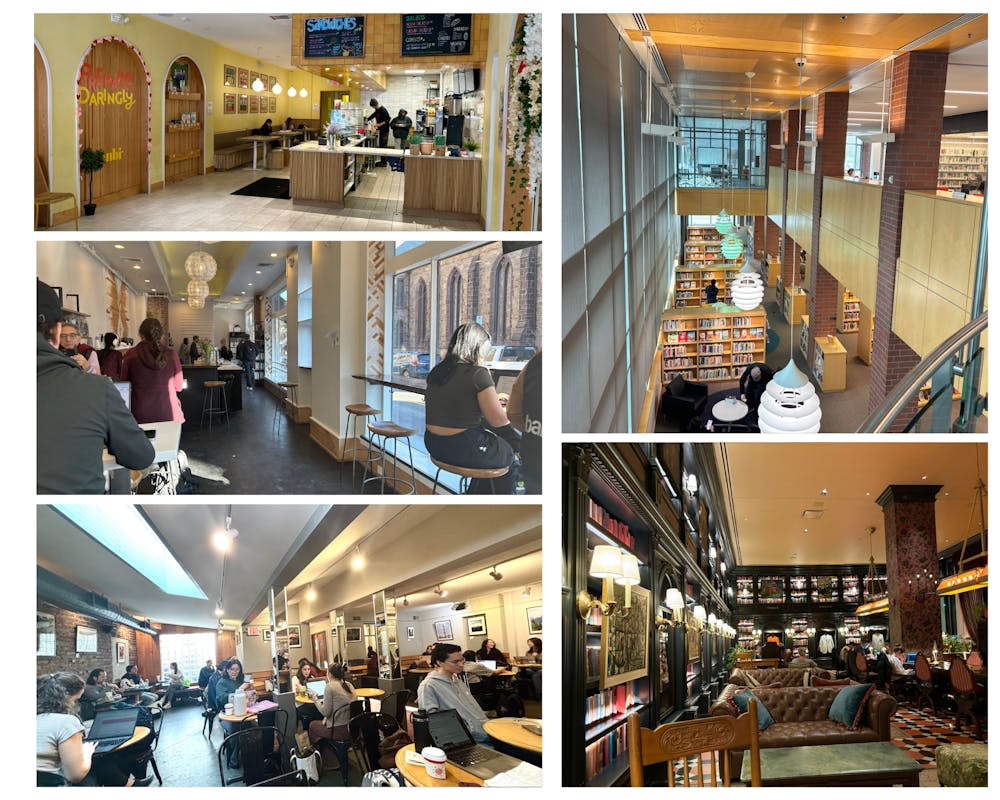 Collage of all pictures taken of the off-campus study spaces.