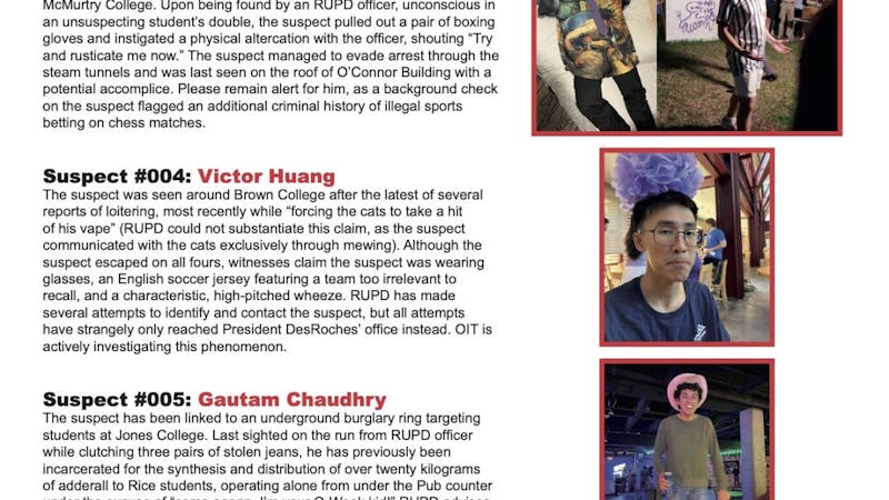 RUPD Crime Bulletin - The Rice Thresher