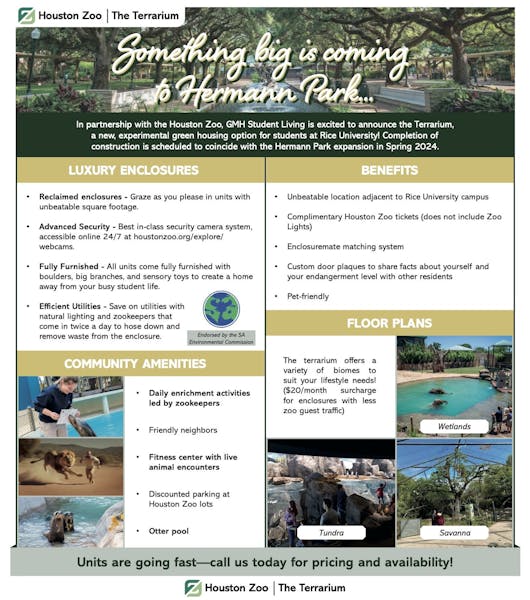 The Terrarium by the Houston Zoo The Rice Thresher