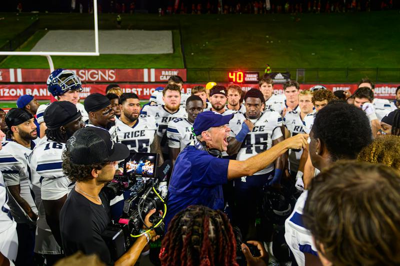Rice football wins season opener under new coach - The Rice Thresher