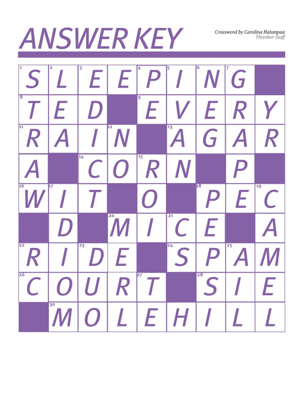 crossword-answer-key