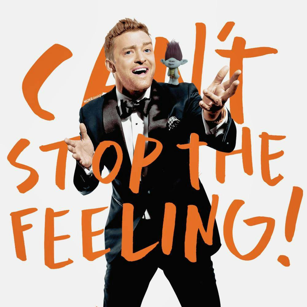 Cover art for Justin Timberlake's "Can't Stop the Feeling"
