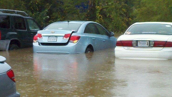 Flooding in the Virginia Lot 