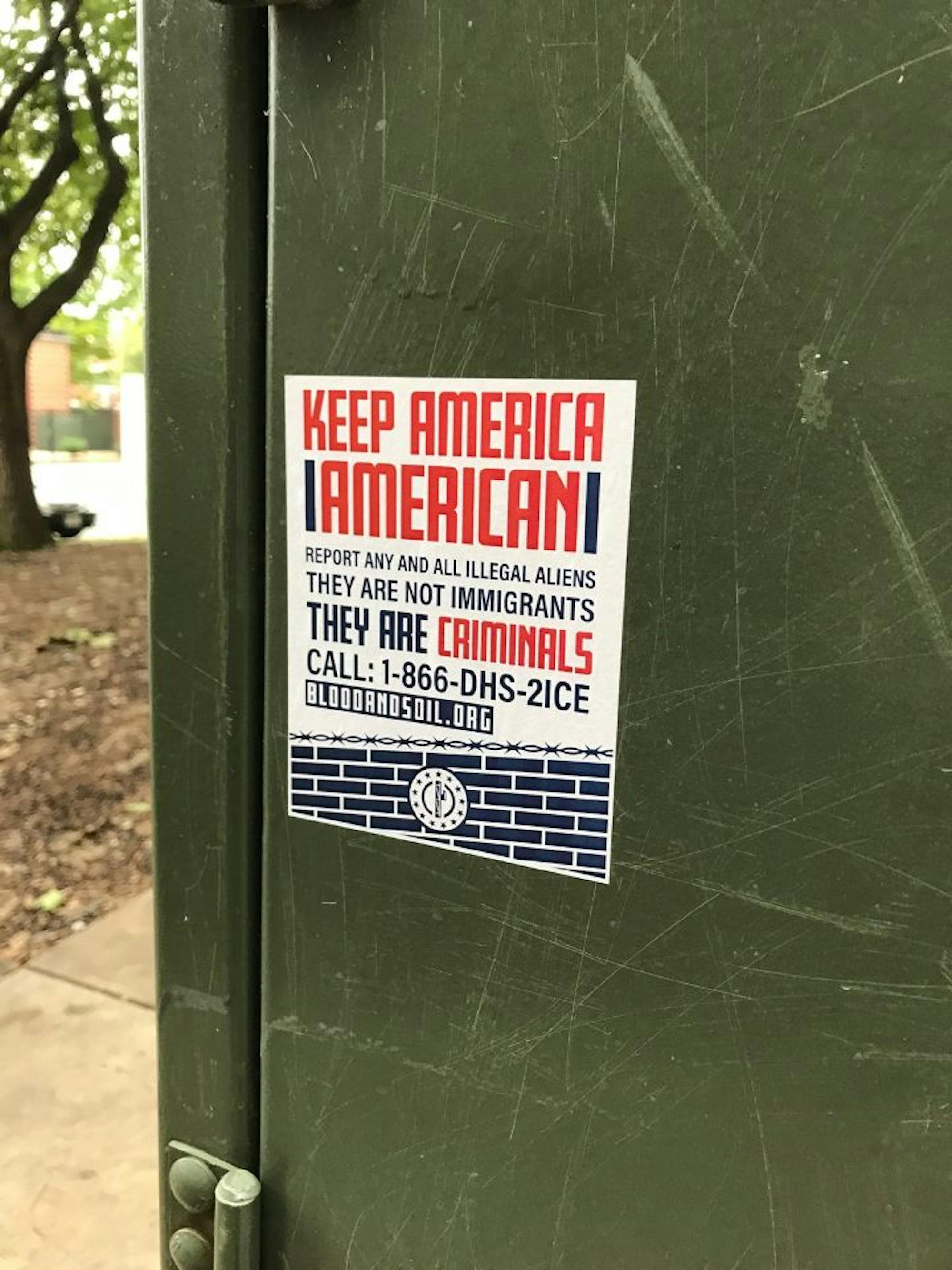 'Keep America American' sticker