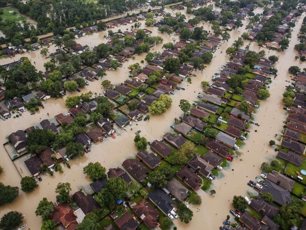 Hurricane Harvey left major damage throughout communities in Houston, Texas