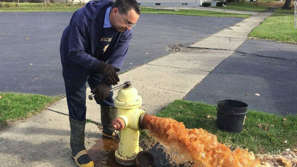 fire hydrant in flint