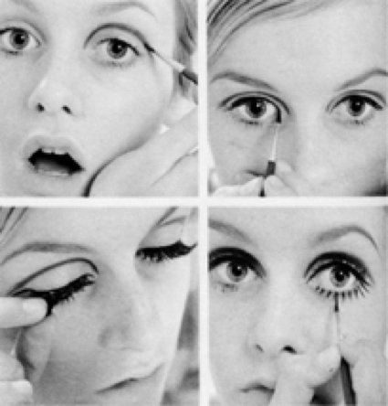 Carved out creases and bold lashes in the 1960s