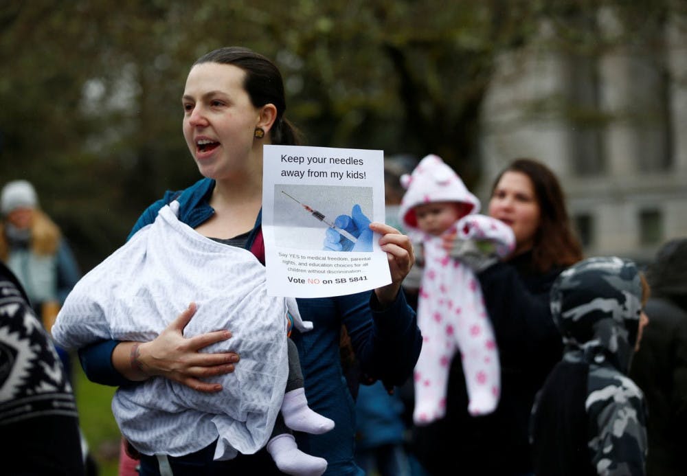 Anti-Vaccination protests in Washington