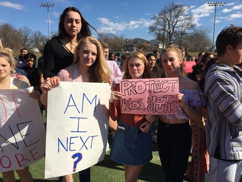 Student walk out