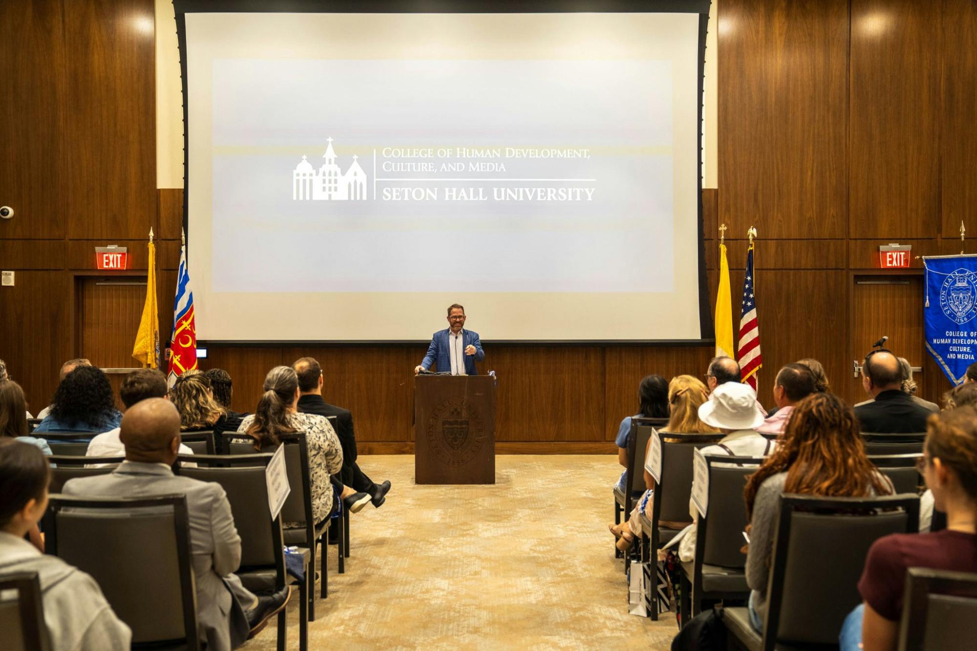 Dean Crable speaks at CHDCM Fall 2026 Convocation, Seton Hall Flickr