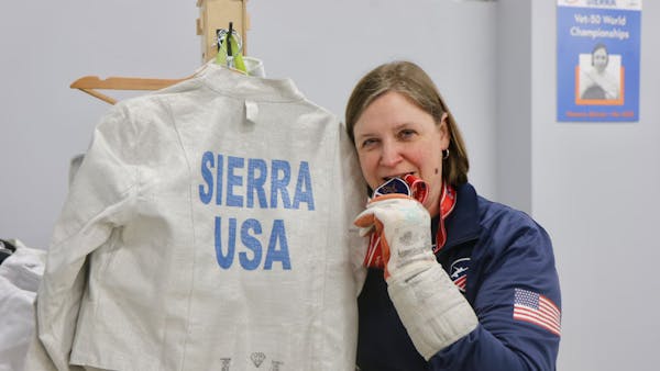 Kate Sierra at the 2025 Veteran World Fencing Championship | Photo via Kate Sierra
