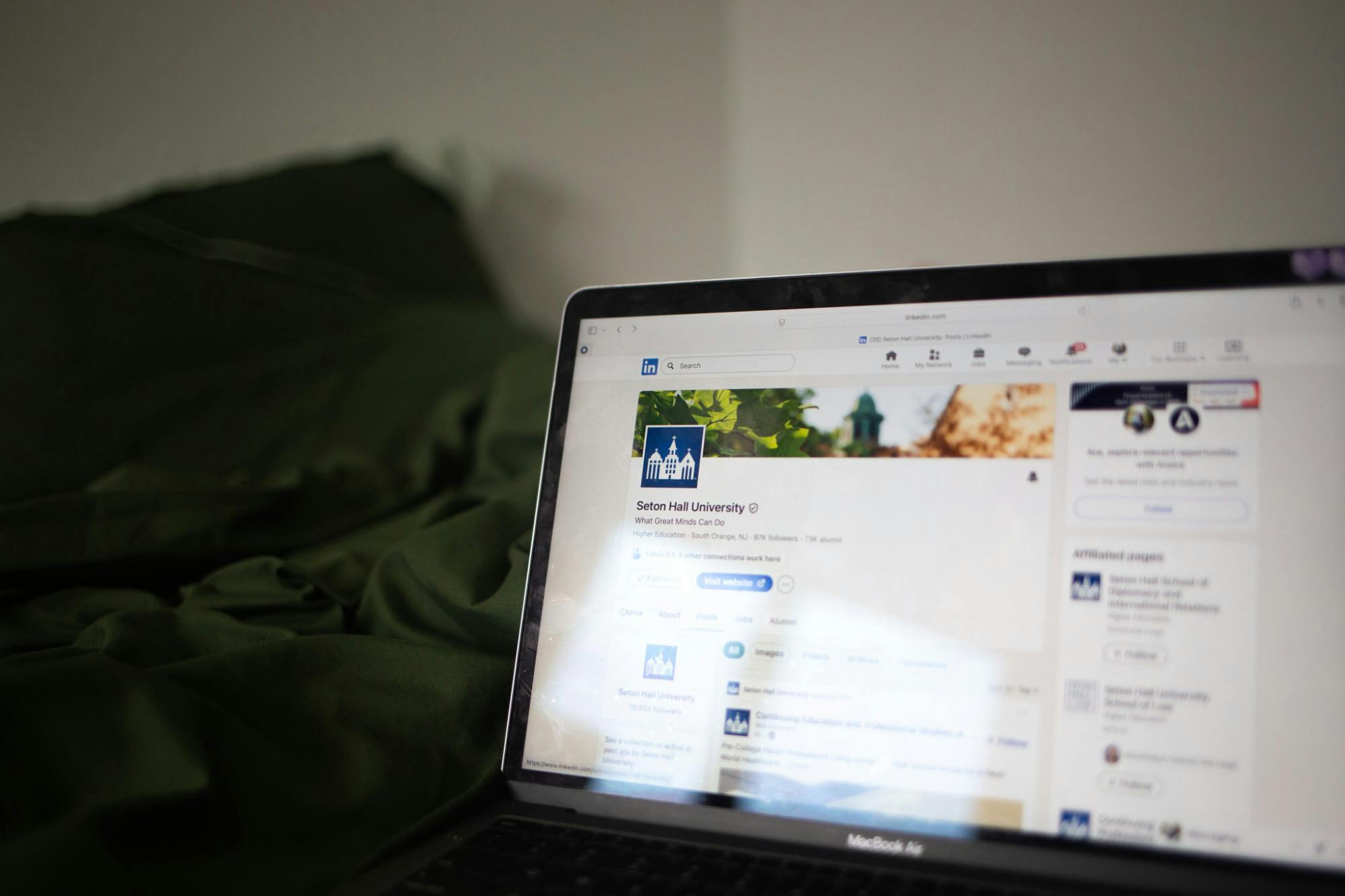 Career Center's LinkedIn Page | Photo by Ace Crawford |