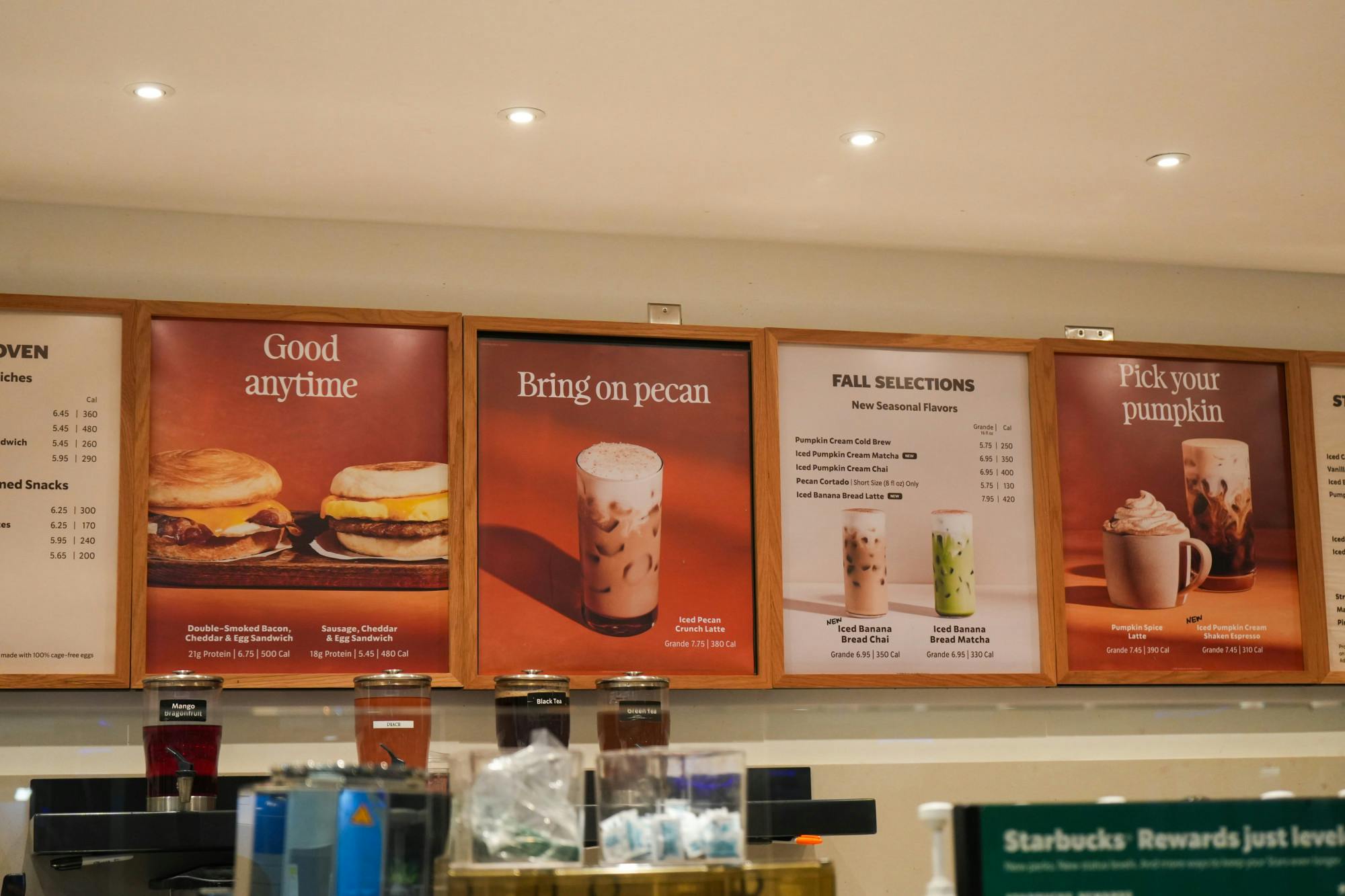 fall menu starbucks
