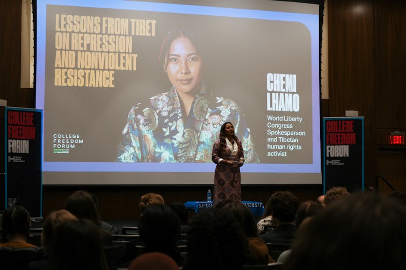 Tibetan activist speaks on resistance, resilience at College Freedom Forum
