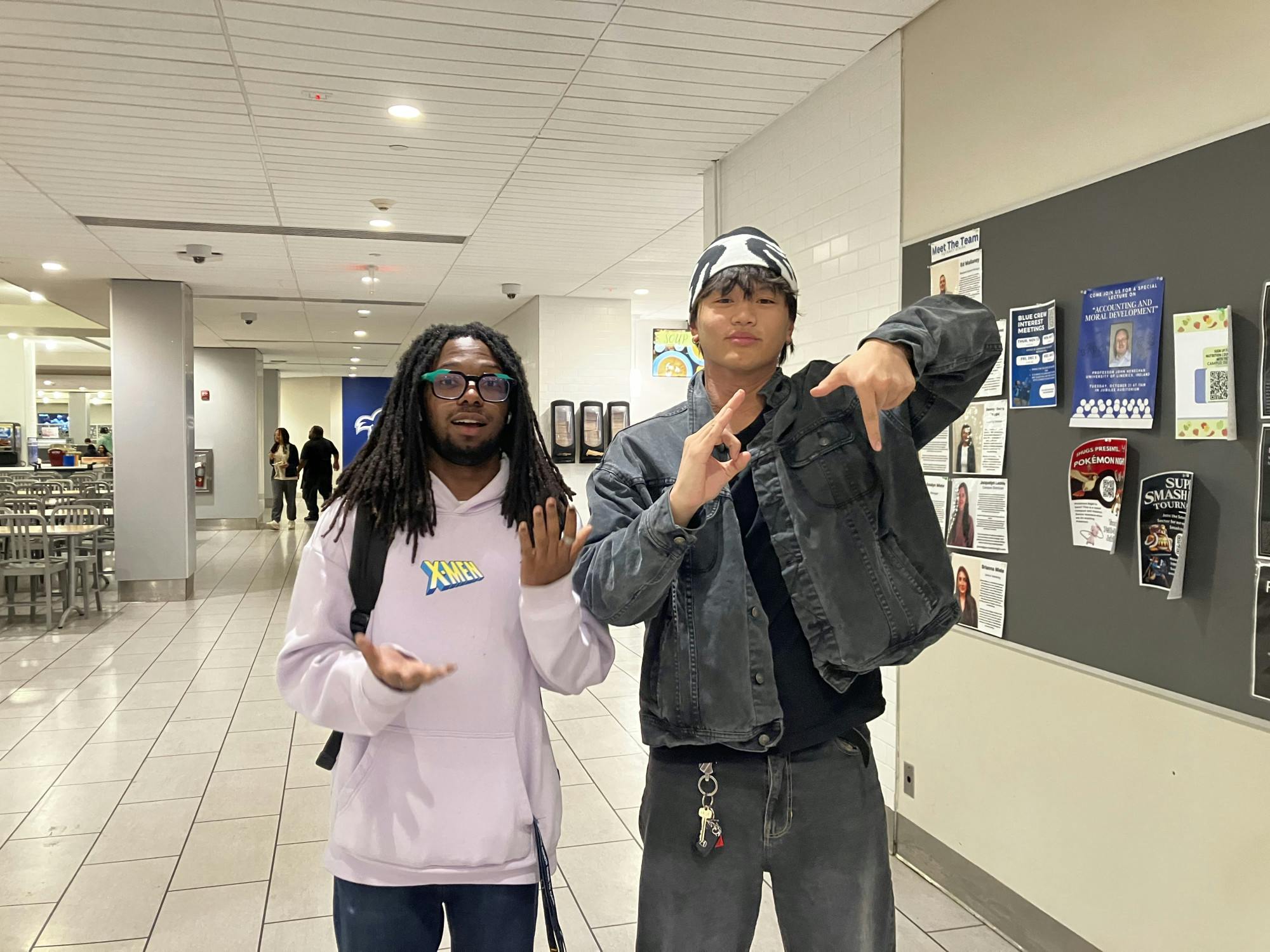 Students doing the "6-7" meme | Photo by Aphi Kelly