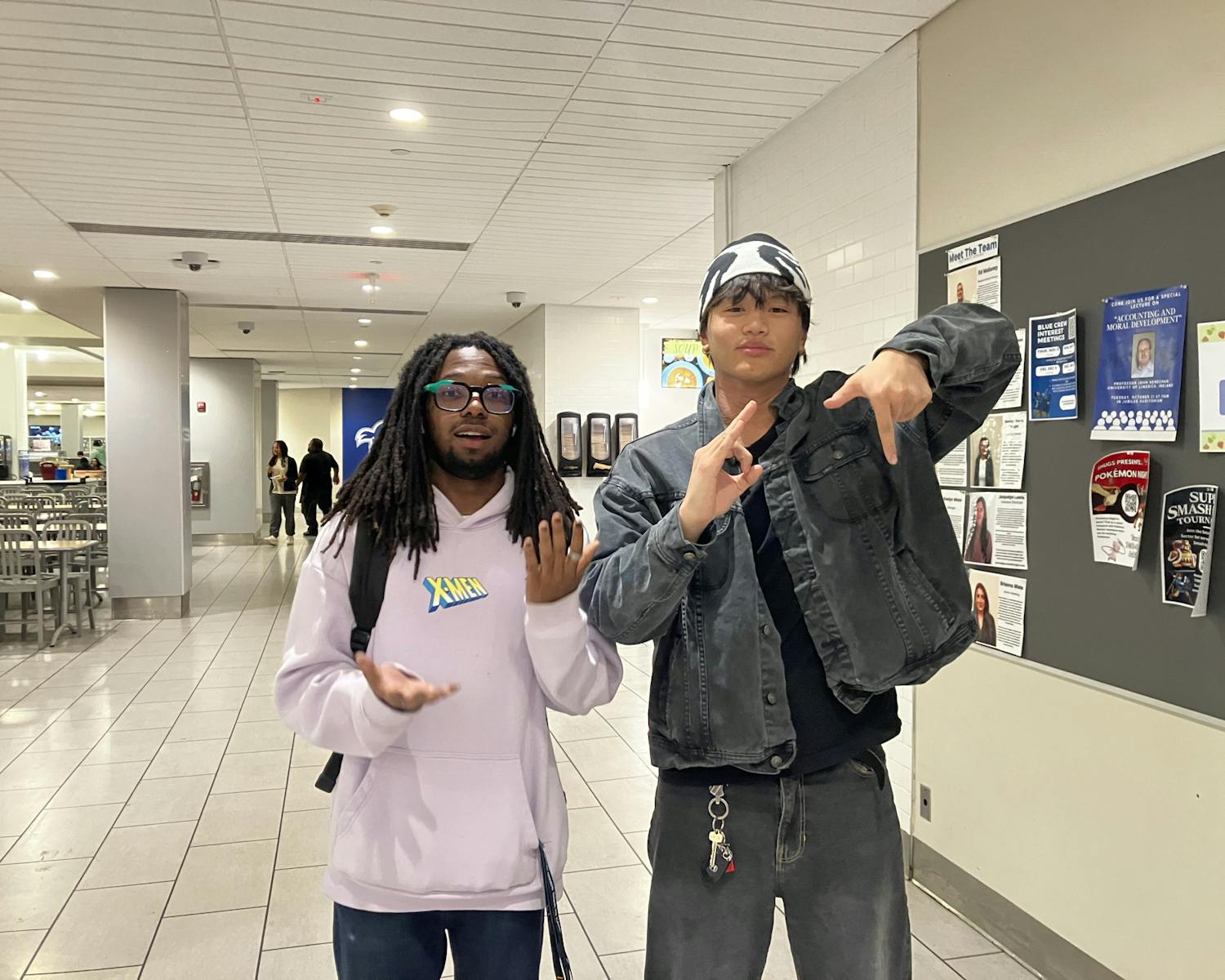 Students doing the "6-7" meme | Photo by Aphi Kelly