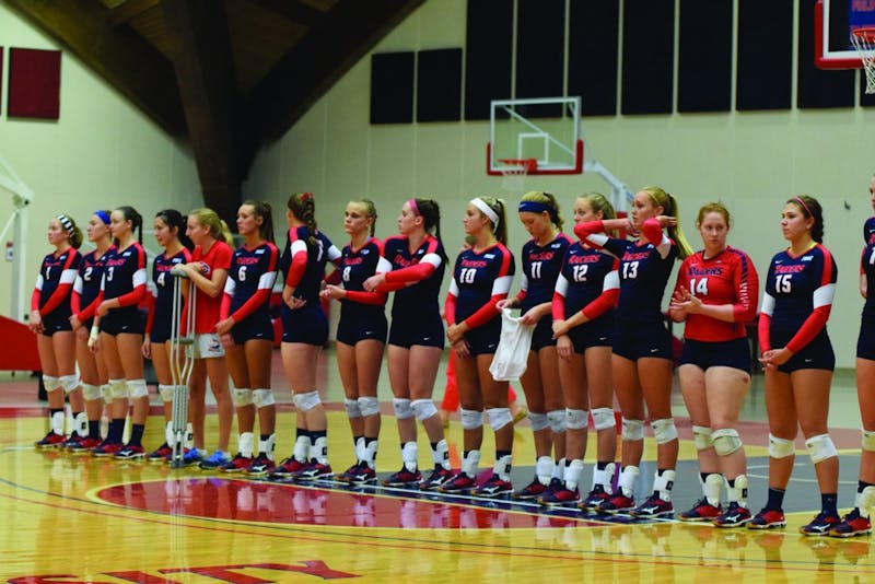 The Shippensburg University volleyball team battled two Pennsylvania State Athletic Conference rivals this week. The Raiders squad split the two matches.