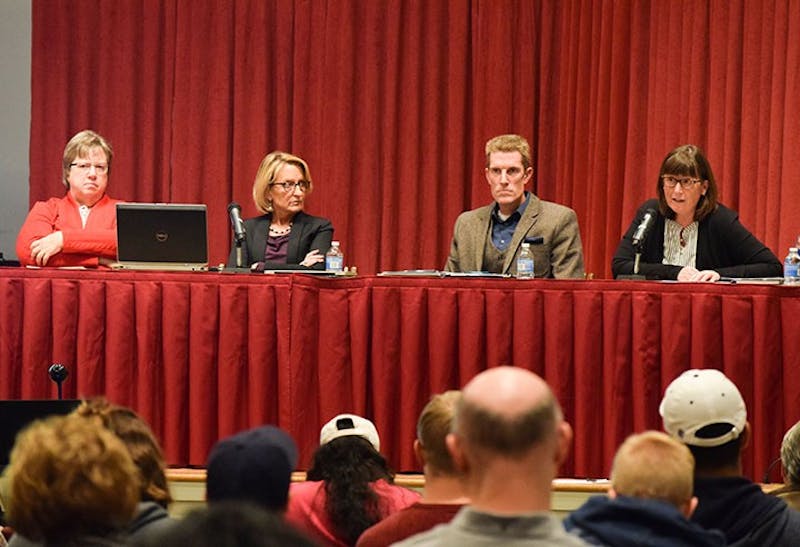 The professors examine how specific women saints showed leadership during their time, and how they impacted history. The members of the panel co-wrote chapters of a book about female saints.