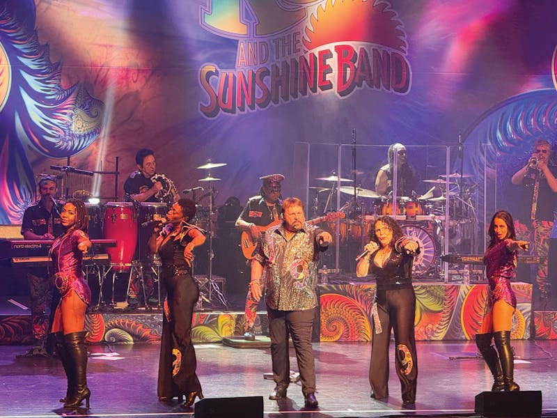 KC and The Sunshine Band performed at Luhrs Performing Arts Center at Shippensburg University. They were performing disco music from the 1970s.&nbsp;