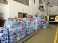 Shippensburg fire companies received over 1,000 cases of water, as well as sports drinks and food.