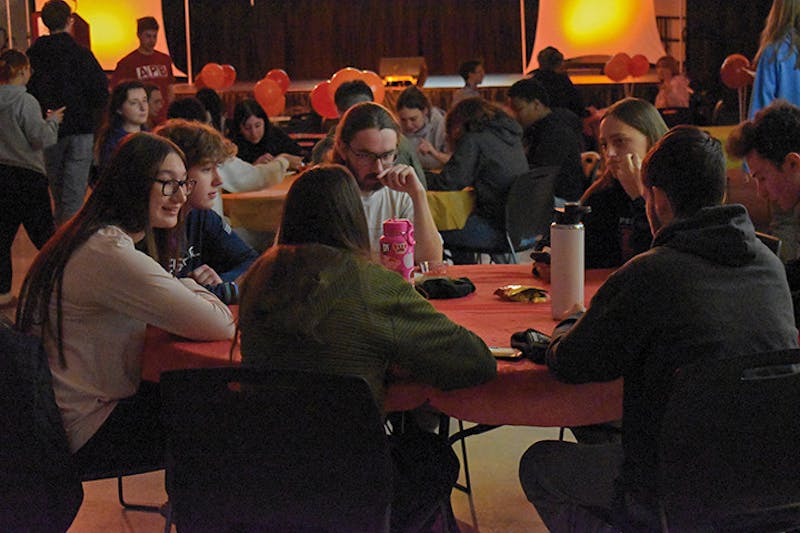 Shippensburg University students enjoy the night of trivia offered by APB.&nbsp;