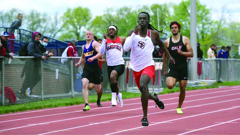 Men’s and women’s track and field compete at different events