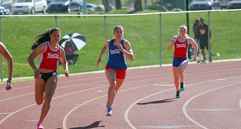 SU runners Tucker, Lundy and Bertino competed at Wednesday’s meet at Seth Grove Stadium.