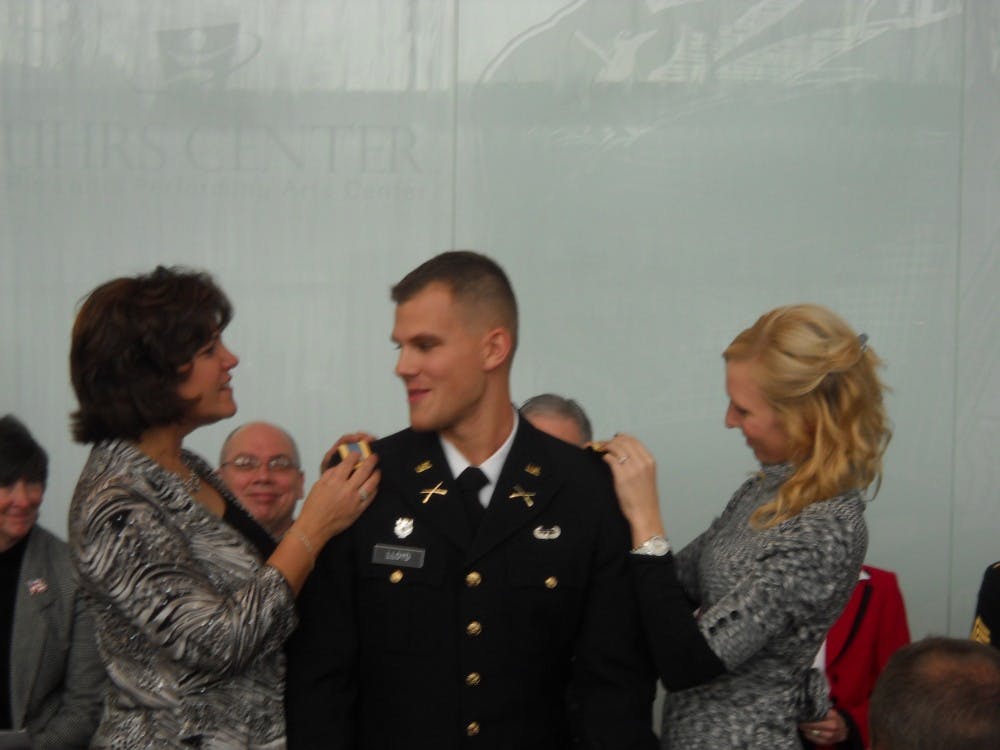 William Lloyd, ROTC Cadet is commissioned Second Lieutenant