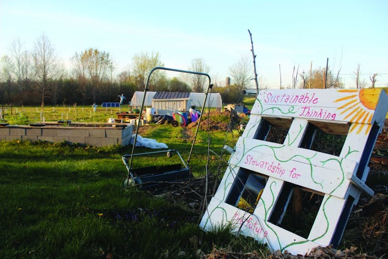 The SU Farm, located next to Burd Run and southeast of the Spiritual Center, is a hands-on way for students to learn about sustainable agricultural practices. The farm provides a range of fresh produce to SU’s Dining Services and donates some of it to the local community.