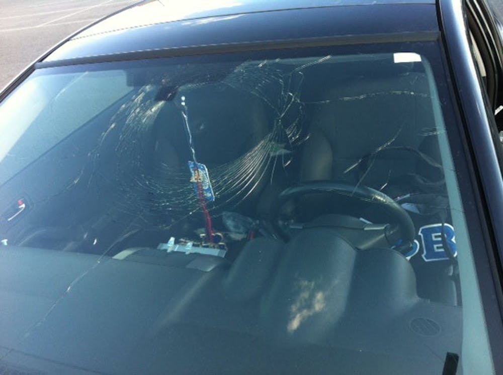 SU student cannot afford to replace broken windshield