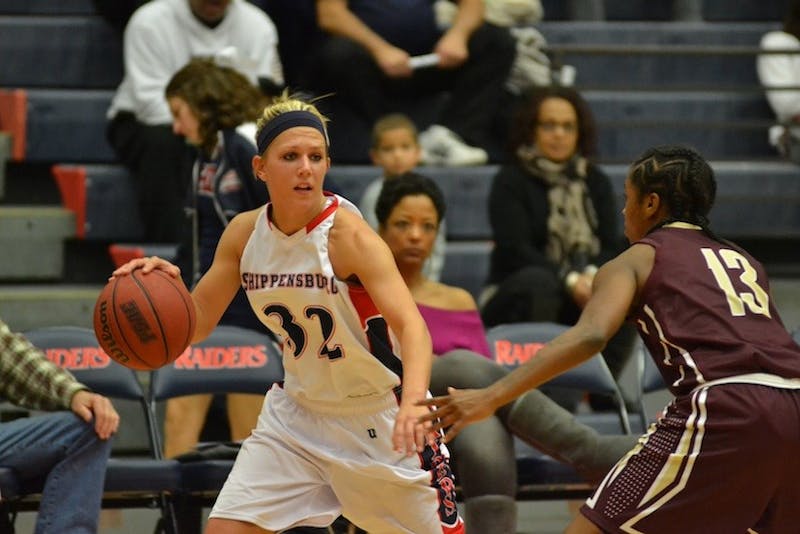 	Sarah Strybuc led the Raiders with 20 points in Friday&#8217;s loss to IUP. 