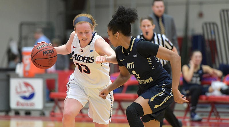 Shippensburg senior Colleen Young sank 11 points in a total team effort against the Mountain Cats in SU’s dominant victory.