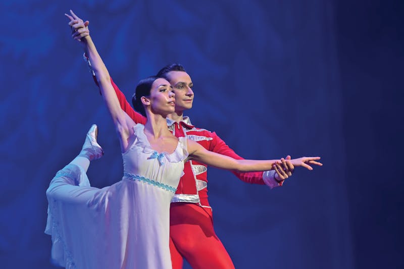 Clara dances with the Nutcracker Prince in the second Act.